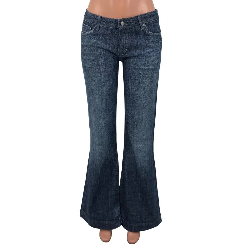Vintage Citizens Of Humanity Low Rise Flare Jeans 30 | Y2K McBling Boho Grunge - Picture 14 of 16